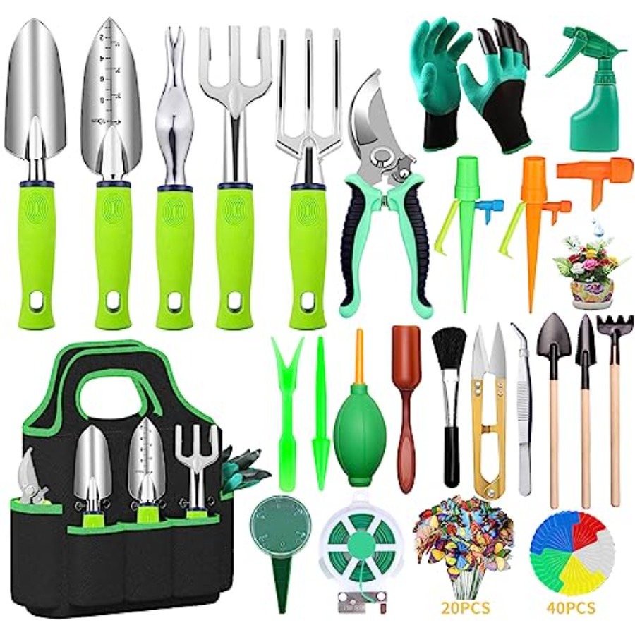 Succulent Set - 84-delige tuingereedschapset, inclusief 10-delige succulenten-gereedschapset, 6-delige