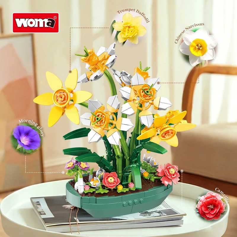 Plant Parent Yearly - Vrienden gesimuleerde narcissen bouwstenen geconserveerde bloem