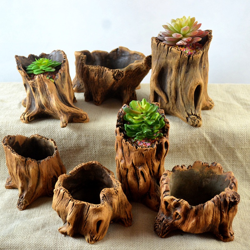 Succulent Set - Imitatie Houten Stakes Boomwortels Plant Planten