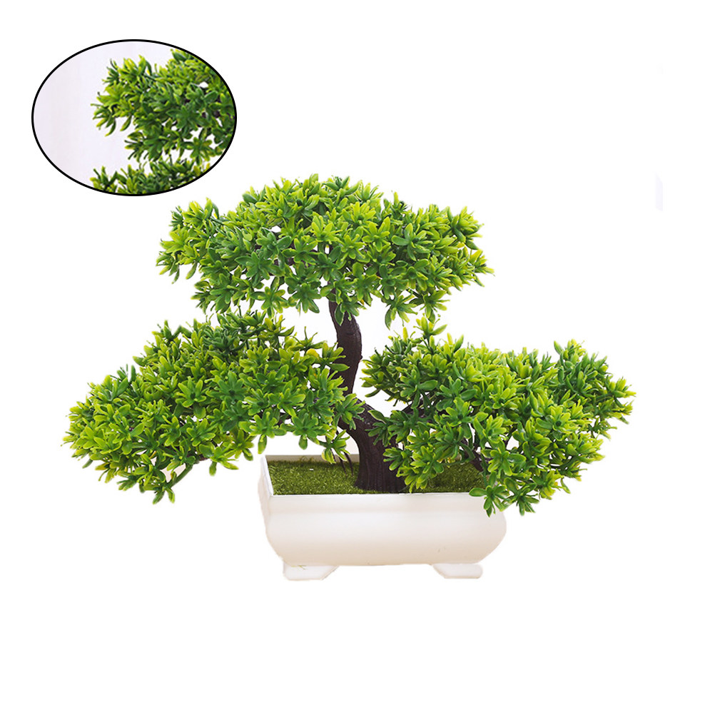Plant Pot - Kunstplantenpot decoratief voor huisdecoratie, plantensimulatie, dennenhout,