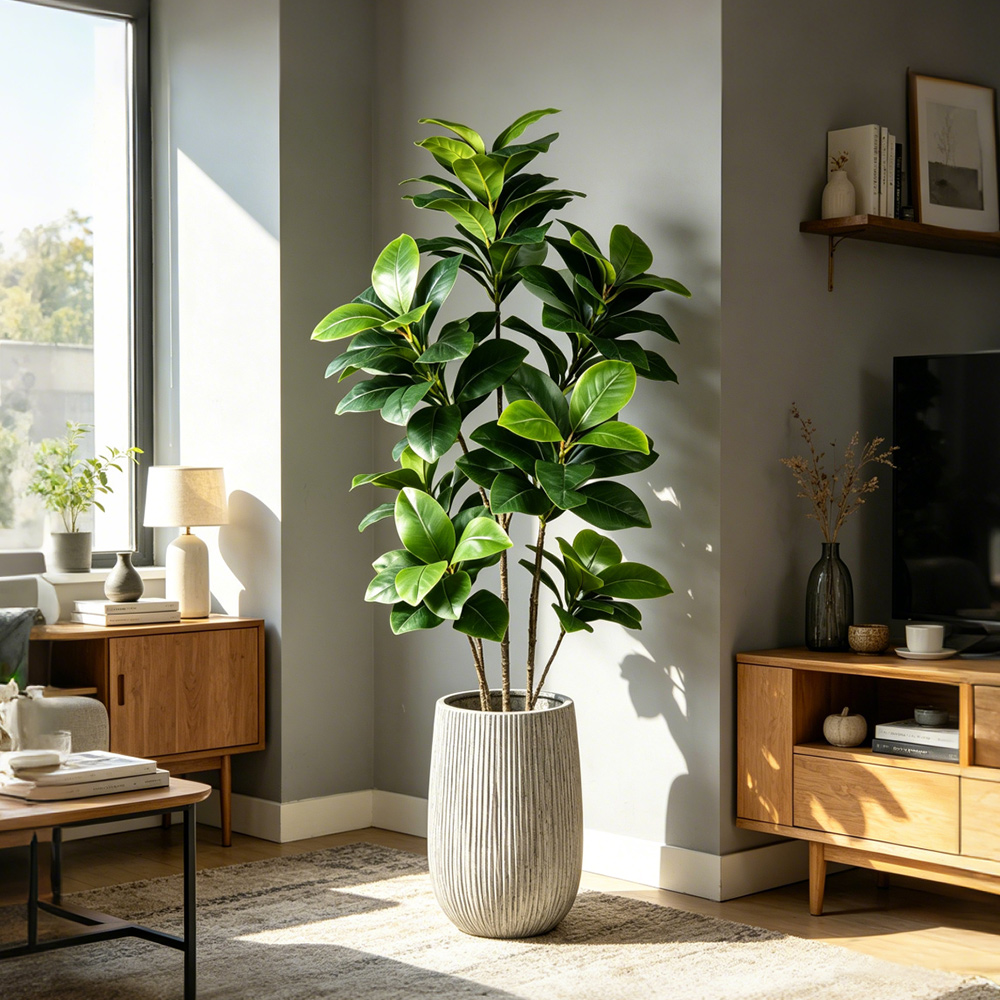 Fiddle Leaf Fig - 74-140cm Grote Kunstmatige Banyanboom Tropische Ficusboom