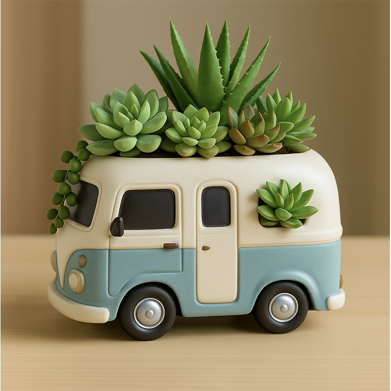 3D Vintage Bus Auto Vetplant P - Succulent Set recensie en prijs
