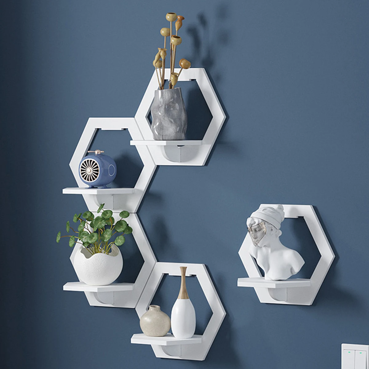 3 stuks zeshoek wandplank punc - Terracotta Pot recensie en prijs