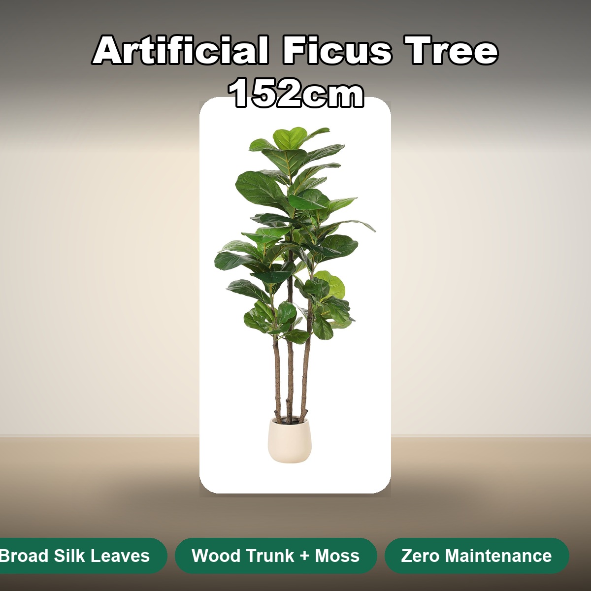 Kunstmatige Ficusboom 152cm, l - Fiddle Leaf Fig recensie en prijs