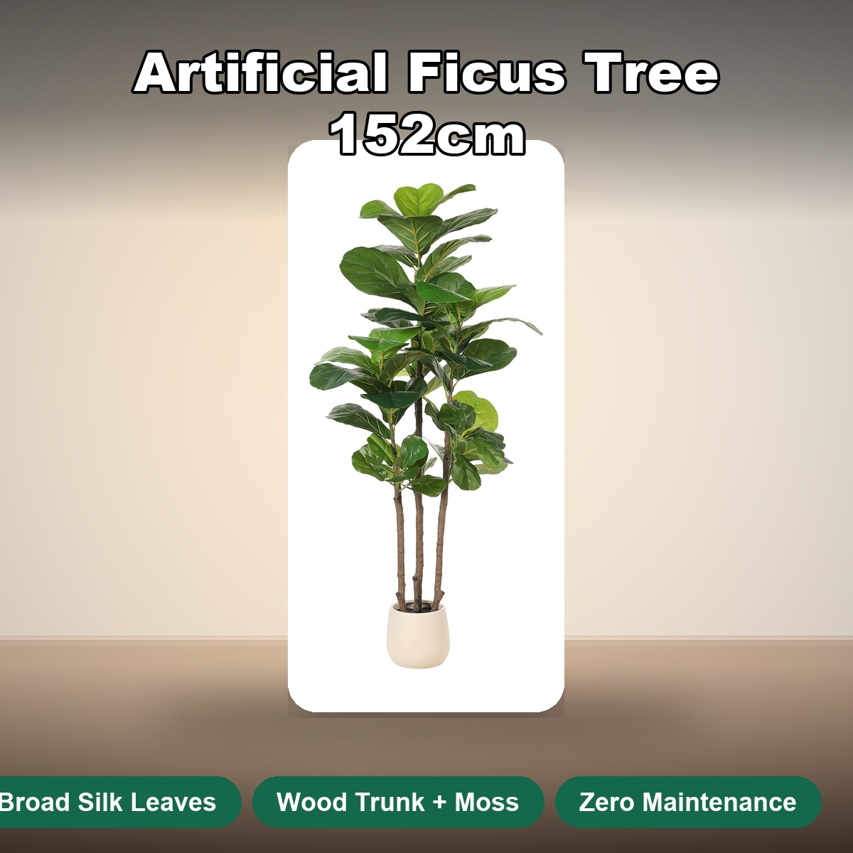 Kunstmatige Ficusboom 152cm, l - Fiddle Leaf Fig recensie en prijs