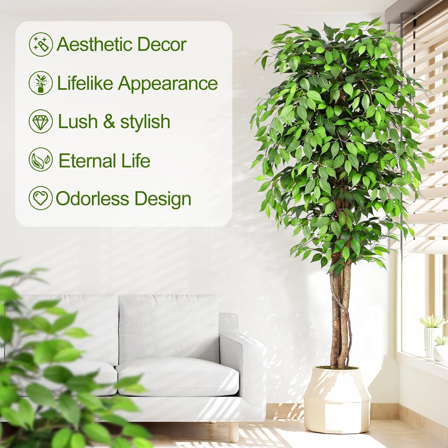 Levensechte kunstmatige vijgen - Fiddle Leaf Fig recensie en prijs
