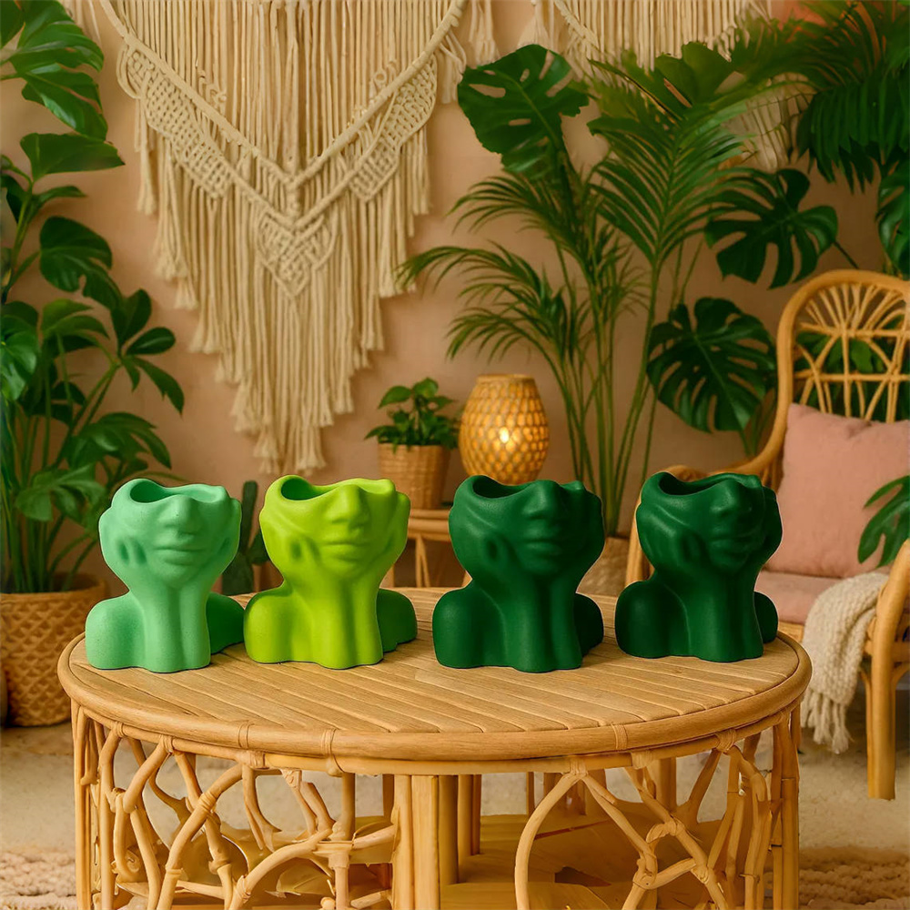 Abstract gezicht plantenbak po - Succulent Set recensie en prijs