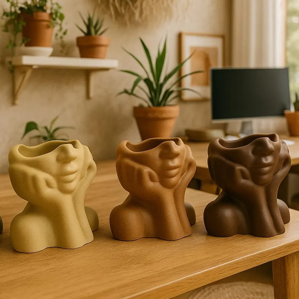 Abstract gezicht plantenbak po - Succulent Set recensie en prijs