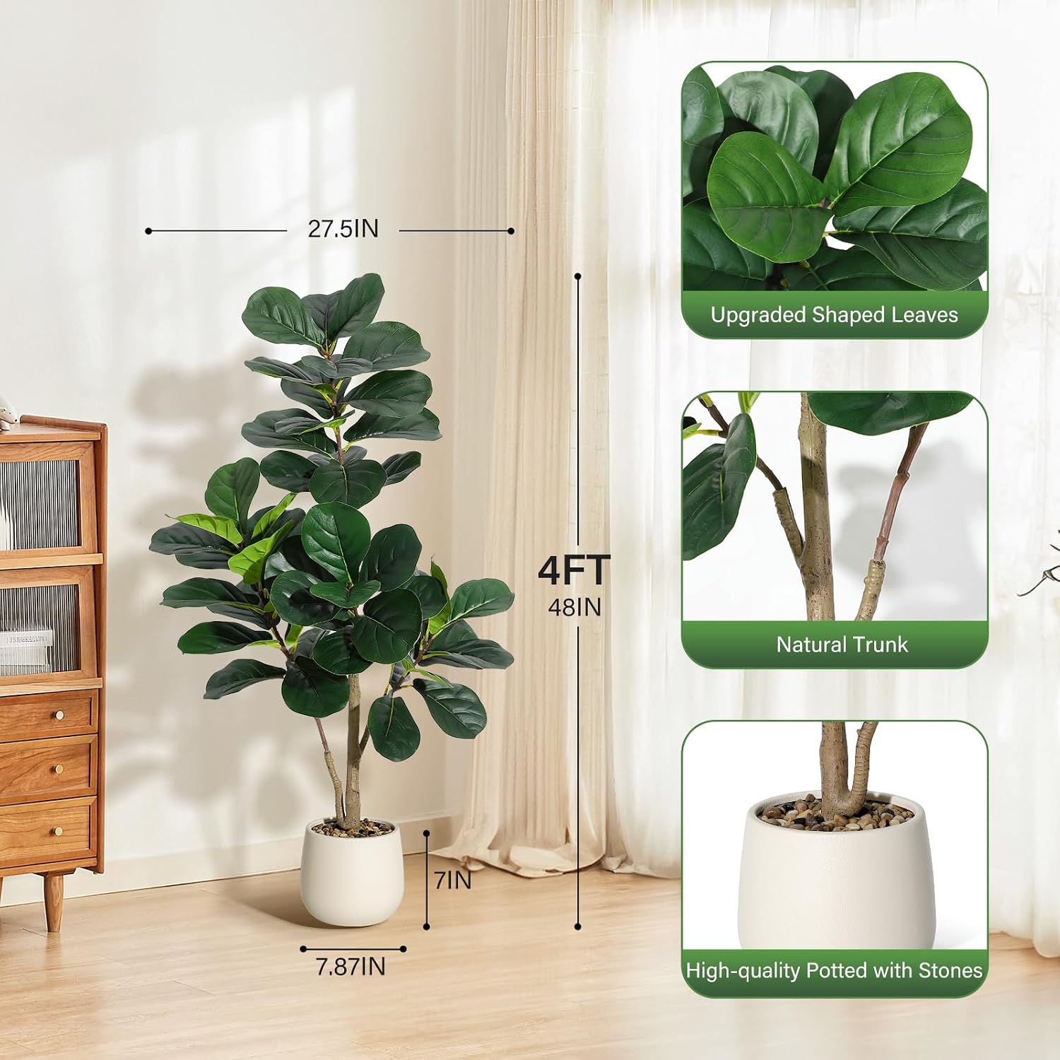 4 ft kunstmatige vijgenboom me - Fiddle Leaf Fig recensie en prijs